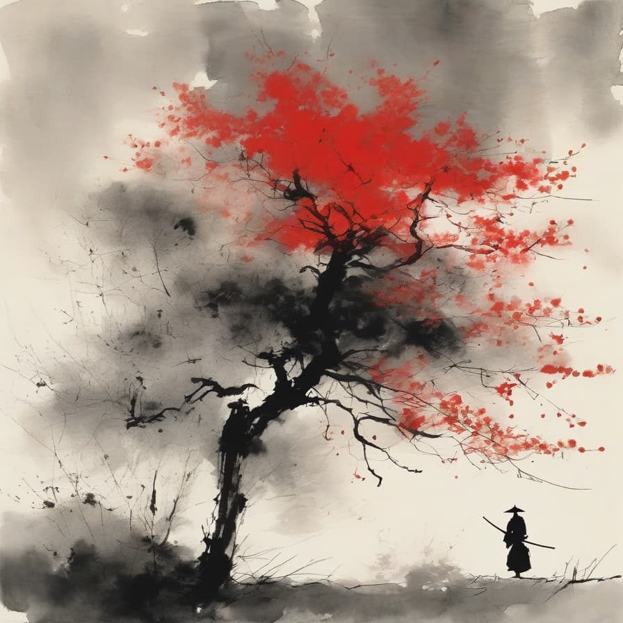 Breath of Ink sumi-e artwork by Hakurosu